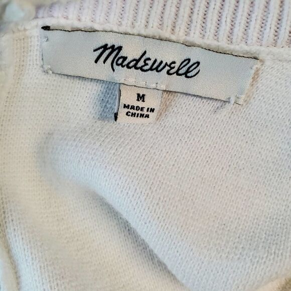 MADEWELL  women's M white pull over sweatshirt - Picture 4 of 4